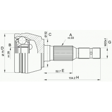 CVJ5285.10 OPEN PARTS Шарнирный комплект, приводной вал