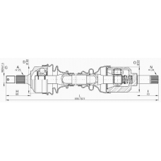 DRS6023.00 OPEN PARTS Приводной вал