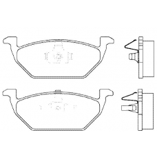 T1165 PAGID Комплект тормозных колодок, дисковый тормоз