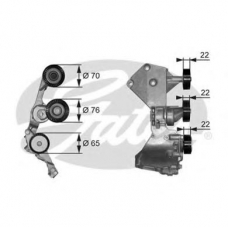 T38466 GATES Натяжной ролик, поликлиновой  ремень