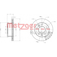 6110142 METZGER Тормозной диск