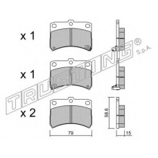 475.0 TRUSTING Комплект тормозных колодок, дисковый тормоз