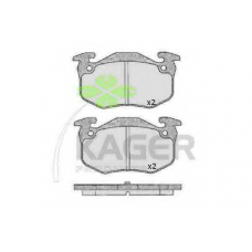 35-0145 KAGER Комплект тормозных колодок, дисковый тормоз