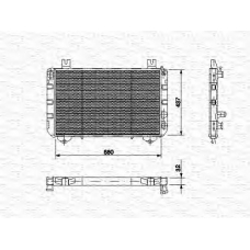 350213473000 MAGNETI MARELLI Радиатор, охлаждение двигателя