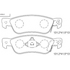 KD4206 ASIMCO Комплект тормозных колодок, дисковый тормоз