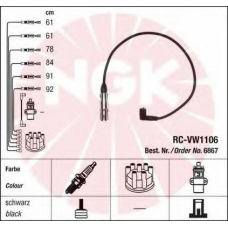 6867 NGK Комплект проводов зажигания