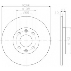 8DD 355 100-851 HELLA Тормозной диск