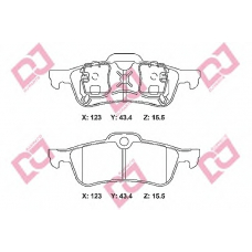 BP2296 DJ PARTS Комплект тормозных колодок, дисковый тормоз