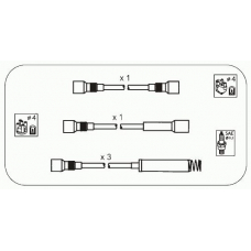 ODS212 JANMOR Комплект проводов зажигания