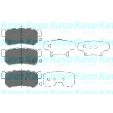 KBP-7501 KAVO PARTS Комплект тормозных колодок, дисковый тормоз