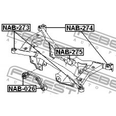 NAB-275 FEBEST Опора, дифференциал