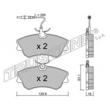 231.0 TRUSTING Комплект тормозных колодок, дисковый тормоз