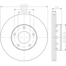 8DD 355 115-441 HELLA Тормозной диск