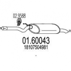 01.60043 MTS Глушитель выхлопных газов конечный