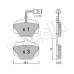 22-0353-1 METELLI Комплект тормозных колодок, дисковый тормоз