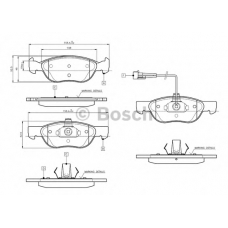 0 986 TB2 282 BOSCH Комплект тормозных колодок, дисковый тормоз