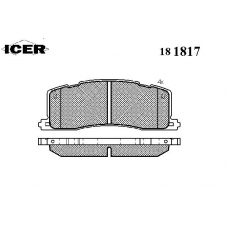181817 ICER Комплект тормозных колодок, дисковый тормоз