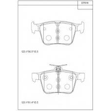 KD7016 ASIMCO Комплект тормозных колодок, дисковый тормоз