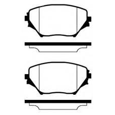 224555 NK Комплект тормозных колодок, дисковый тормоз