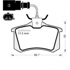 576 MGA Комплект тормозных колодок, дисковый тормоз