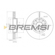 DBB706V BREMSI Тормозной диск