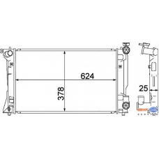 8MK 376 773-691 HELLA Радиатор, охлаждение двигателя