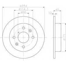 8DD 355 100-781 HELLA Тормозной диск