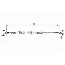 1 987 477 802 BOSCH Трос, стояночная тормозная система