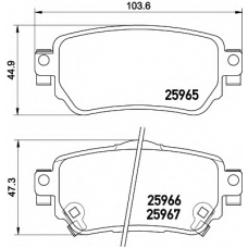 T2343 PAGID Комплект тормозных колодок, дисковый тормоз