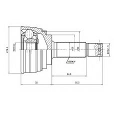 AW1510035 AYWIPARTS Шарнирный комплект, приводной вал