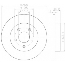 8DD 355 111-381 HELLA PAGID Тормозной диск