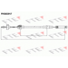 FKS02017 FTE Трос, управление сцеплением
