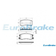 5501223025 EUROBRAKE Комплект тормозных колодок, дисковый тормоз