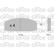822-245-0 CIFAM Комплект тормозных колодок, дисковый тормоз