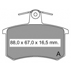 833092 Vema Комплект тормозных колодок, дисковый тормоз