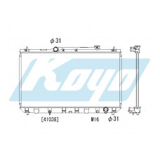 PA010664 KOYO P-tank corrugate-fin ass'y