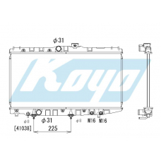 PA010449 KOYO P-tank corrugate-fin ass'y