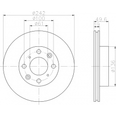 8DD 355 101-921 HELLA PAGID Тормозной диск