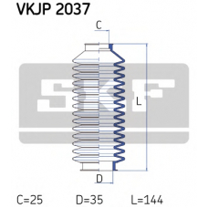 VKJP 2037 SKF Комплект пылника, рулевое управление