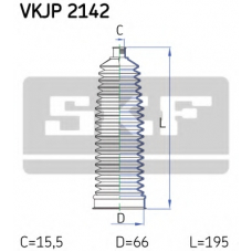 VKJP 2142 SKF Комплект пылника, рулевое управление