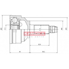 6644 KAMOKA Шарнирный комплект, приводной вал