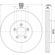 8DD 355 115-111 HELLA Тормозной диск