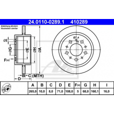 24.0110-0289.1 ATE Тормозной диск
