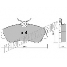 226.1 TRUSTING Комплект тормозных колодок, дисковый тормоз