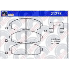 21278 GALFER Комплект тормозных колодок, дисковый тормоз