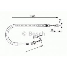 1 987 477 857 BOSCH Трос, стояночная тормозная система