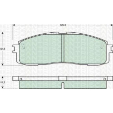 8110 13152 TRIDON Brake pads - rear