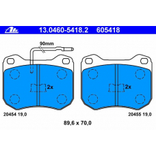 13.0460-5418.2 ATE Комплект тормозных колодок, дисковый тормоз