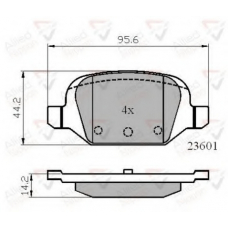 ADB01026 COMLINE Комплект тормозных колодок, дисковый тормоз