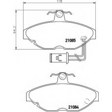 8DB 355 017-691 HELLA Комплект тормозных колодок, дисковый тормоз